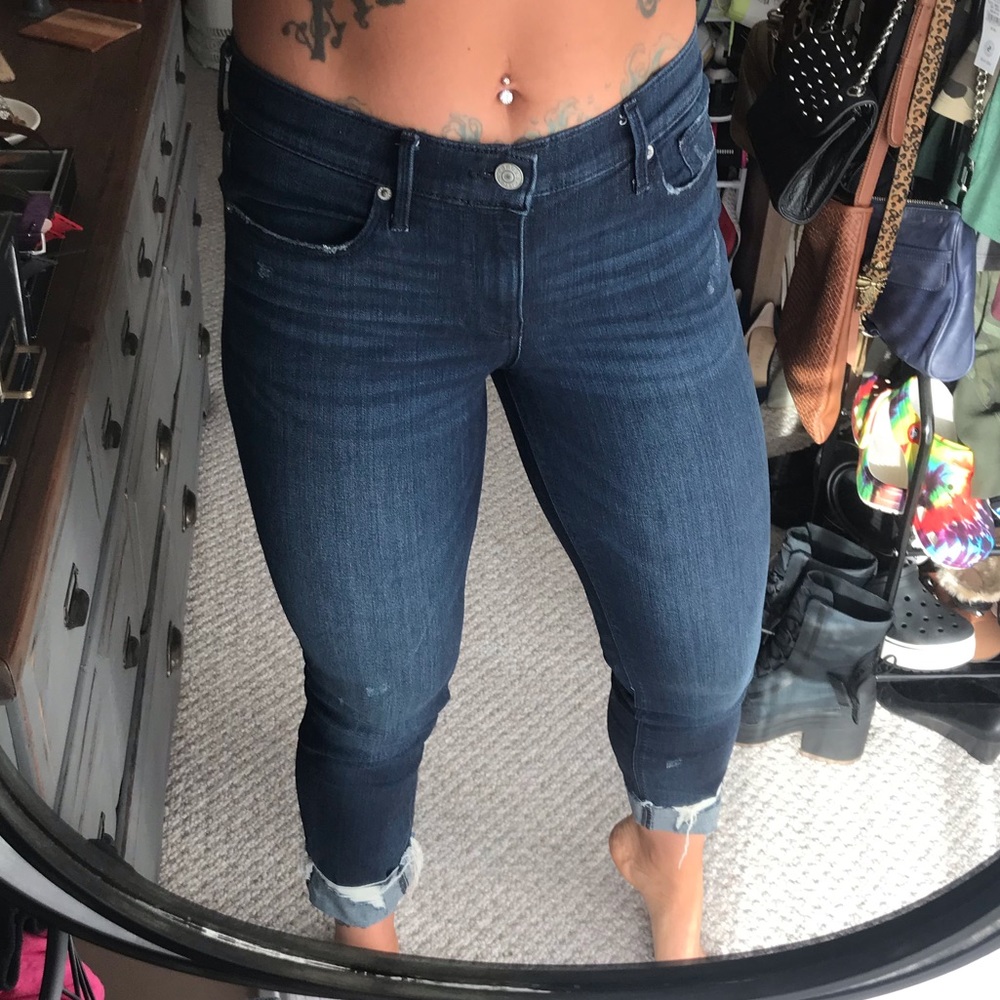EUC Express High rise dark wash jeans